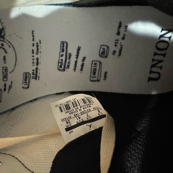 Used Nike Union X Air Jordan 1 OG Hi Retro“Blue Toe” men's shoes sz 8 - Picture 5 of 7